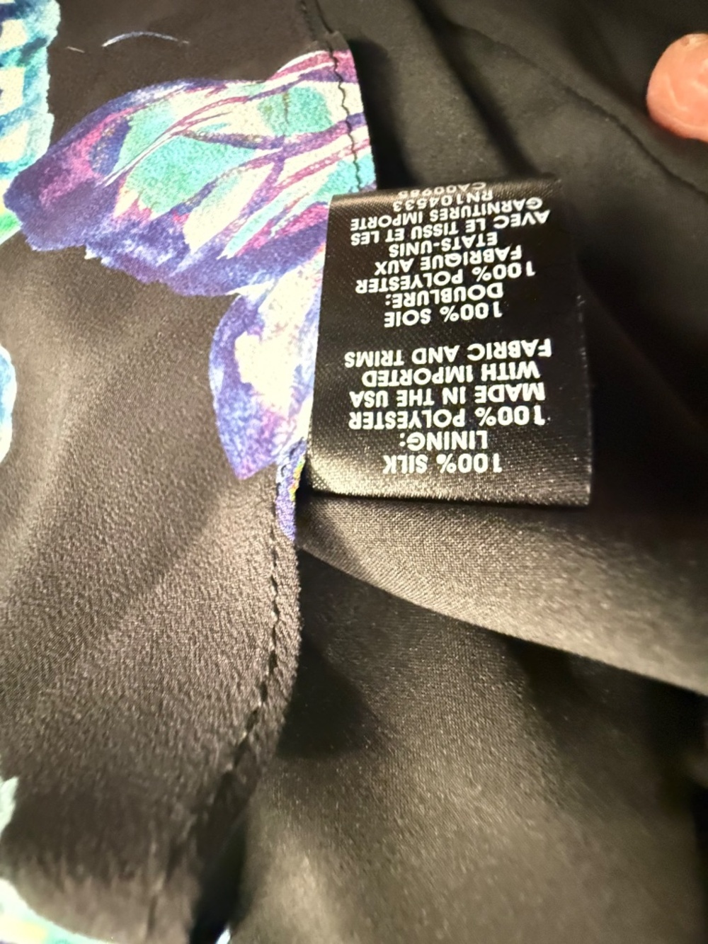 NANETTE LEPORE SILK DRESS. BEAUTIFUL BUTTERFLY PATTERN ON BLACK. SIZE 4 - Picture 6 of 12